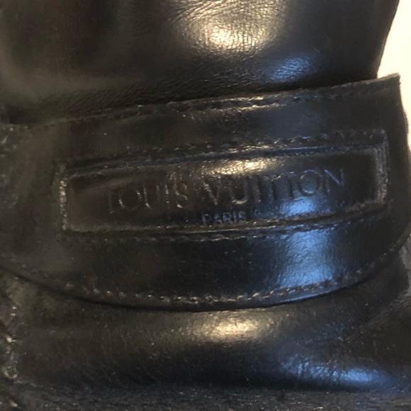 LOUIS VUITTON PARIS MEN'S BLACK LEATHER LOAFERS SHOES SIZE 43EU AUTHENTIC ITALY - Picture 6 of 15